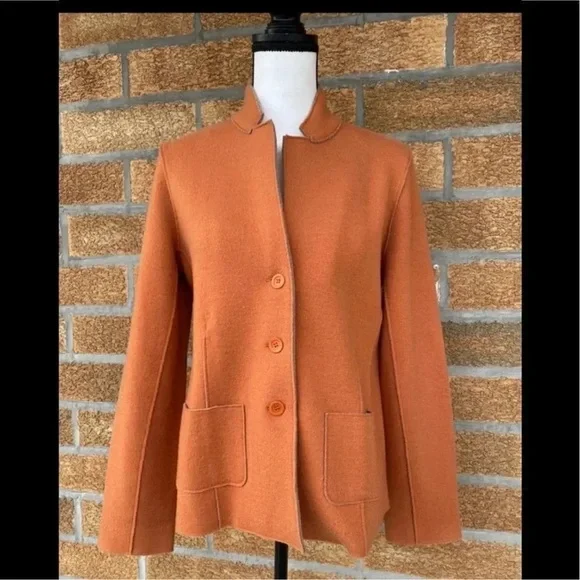 eileen fisher merino wool jacket sz small - Picture 1 of 12